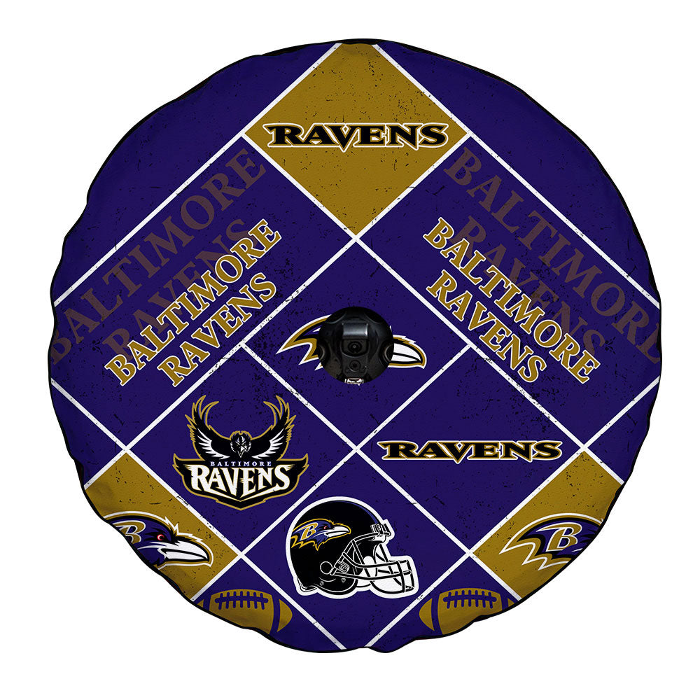 Baltimore Ravens Spare Tire Covers Camera Hole Sporty Team Collection - Gearcarcover - 4
