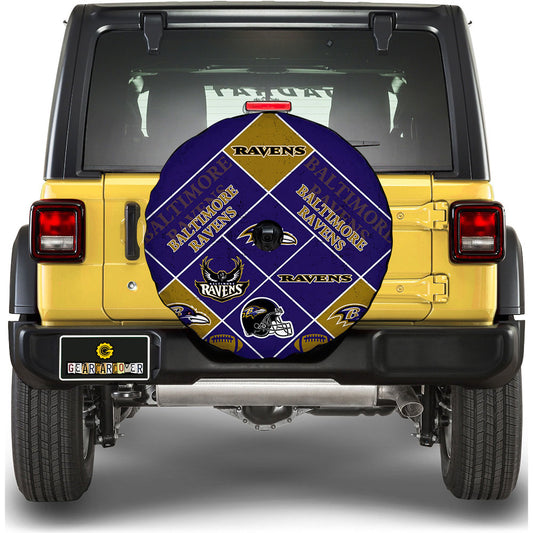 Baltimore Ravens Spare Tire Covers Camera Hole Sporty Team Collection - Gearcarcover - 1