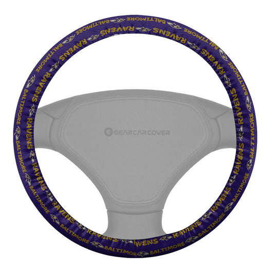 Baltimore Ravens Steering Wheel Cover Sporty Team Collection - Gearcarcover - 2