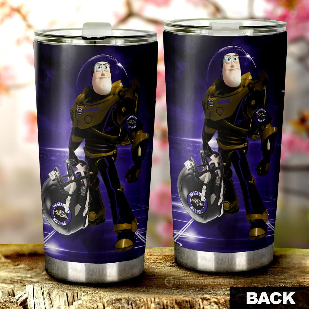 Baltimore Ravens Tumbler Cup Custom Car Accessories For Fan - Gearcarcover - 2
