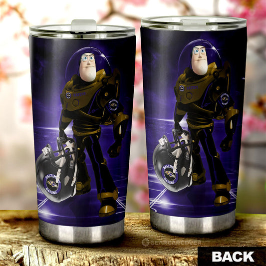Baltimore Ravens Tumbler Cup Custom Car Accessories For Fan - Gearcarcover - 2