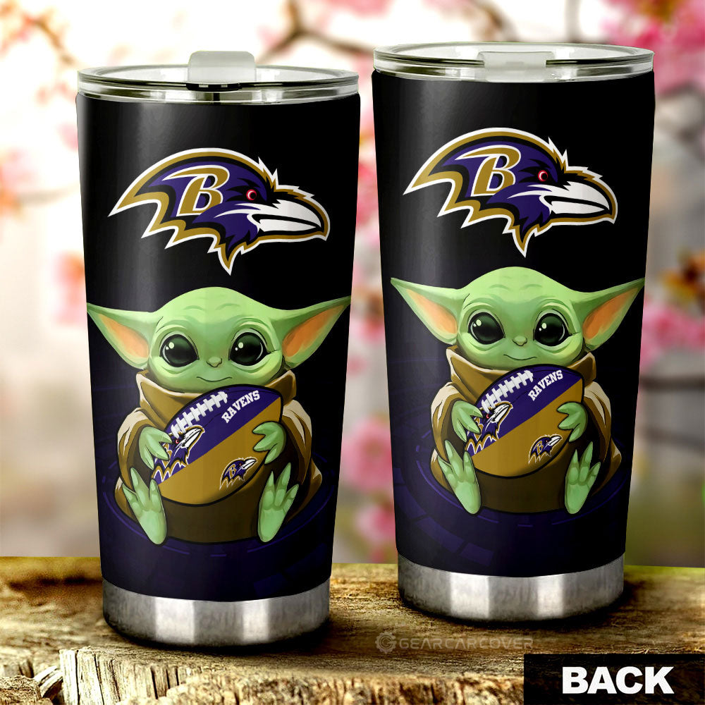 Baltimore Ravens Tumbler Cup Custom Car Accessories For Fan - Gearcarcover - 2