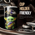 Baltimore Ravens Tumbler Cup Custom Car Accessories For Fan - Gearcarcover - 3