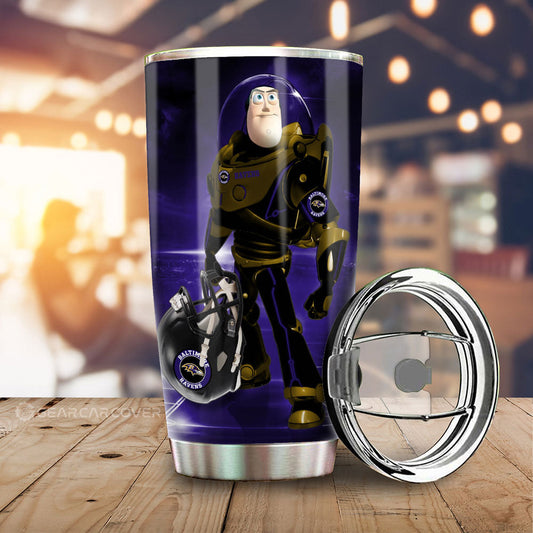 Baltimore Ravens Tumbler Cup Custom Car Accessories For Fan - Gearcarcover - 1