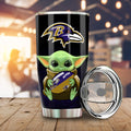 Baltimore Ravens Tumbler Cup Custom Car Accessories For Fan - Gearcarcover - 1