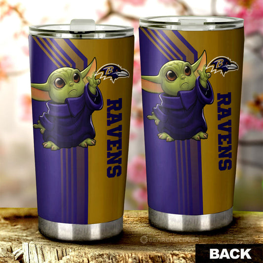 Baltimore Ravens Tumbler Cup Custom Car Accessories - Gearcarcover - 2