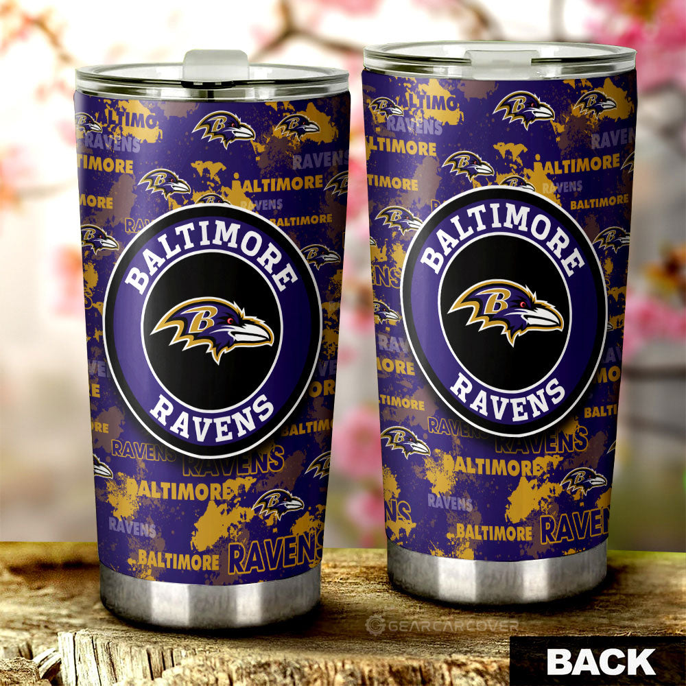 Baltimore Ravens Tumbler Cup Custom Car Accessories - Gearcarcover - 2