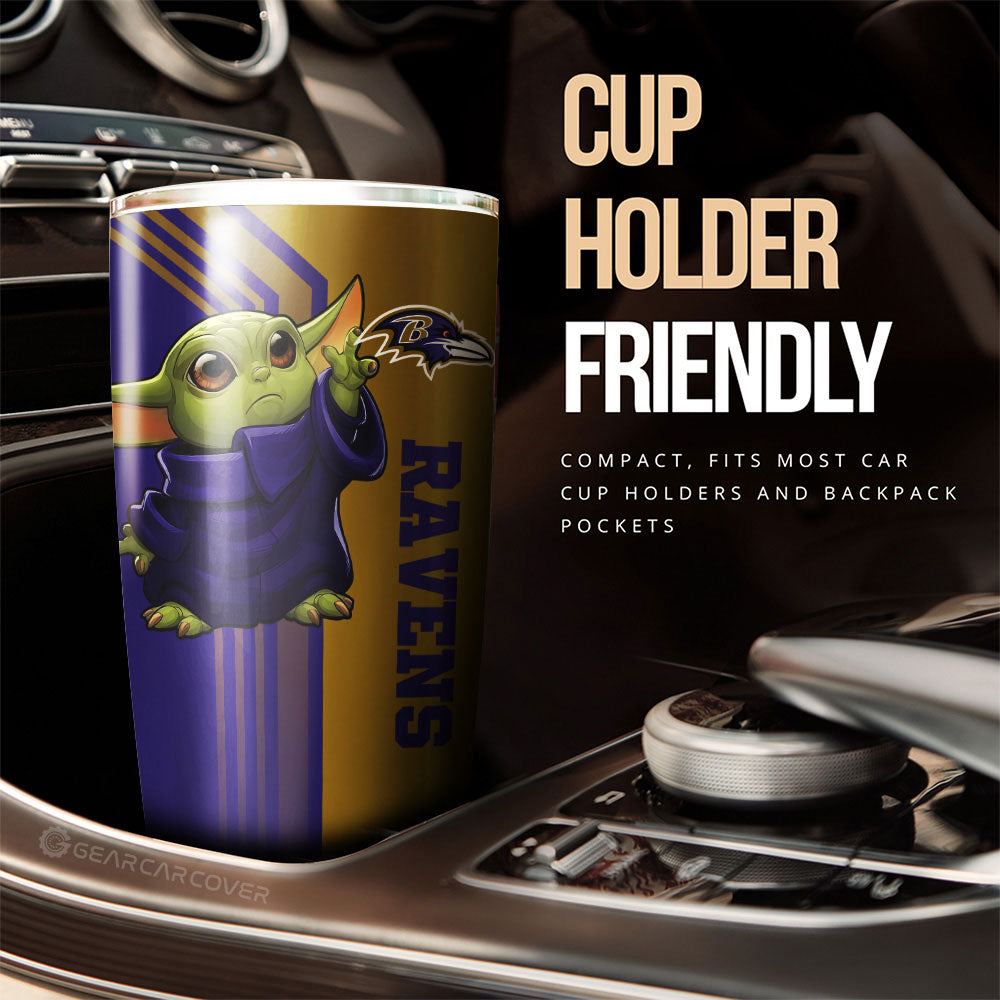 Baltimore Ravens Tumbler Cup Custom Car Accessories - Gearcarcover - 3