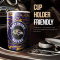 Baltimore Ravens Tumbler Cup Custom Car Accessories - Gearcarcover - 3
