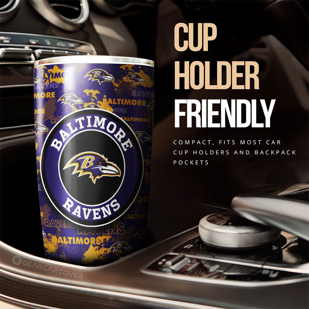 Baltimore Ravens Tumbler Cup Custom Car Accessories - Gearcarcover - 3