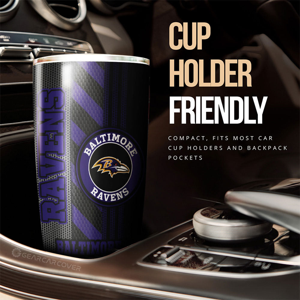 Baltimore Ravens Tumbler Cup Custom Car Accessories - Gearcarcover - 3