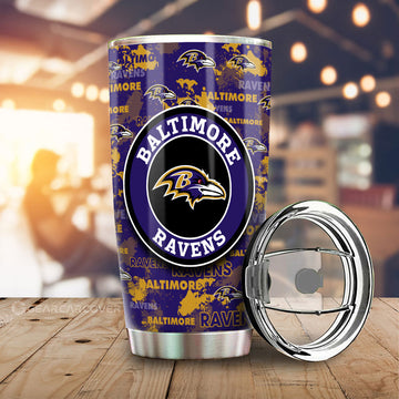Baltimore Ravens Tumbler Cup Custom Car Accessories - Gearcarcover - 1