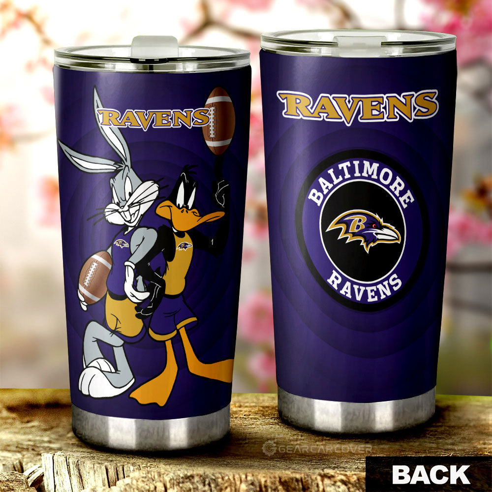 Baltimore Ravens Tumbler Cup Custom Car Accessories - Gearcarcover - 1