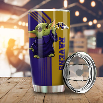 Baltimore Ravens Tumbler Cup Custom Car Accessories - Gearcarcover - 1