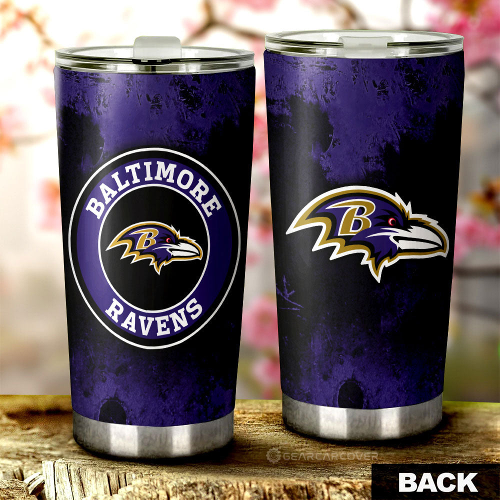 Baltimore Ravens Tumbler Cup Custom Car Accessories - Gearcarcover - 1