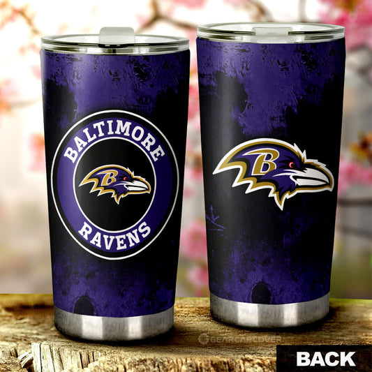 Baltimore Ravens Tumbler Cup Custom Car Accessories - Gearcarcover - 1