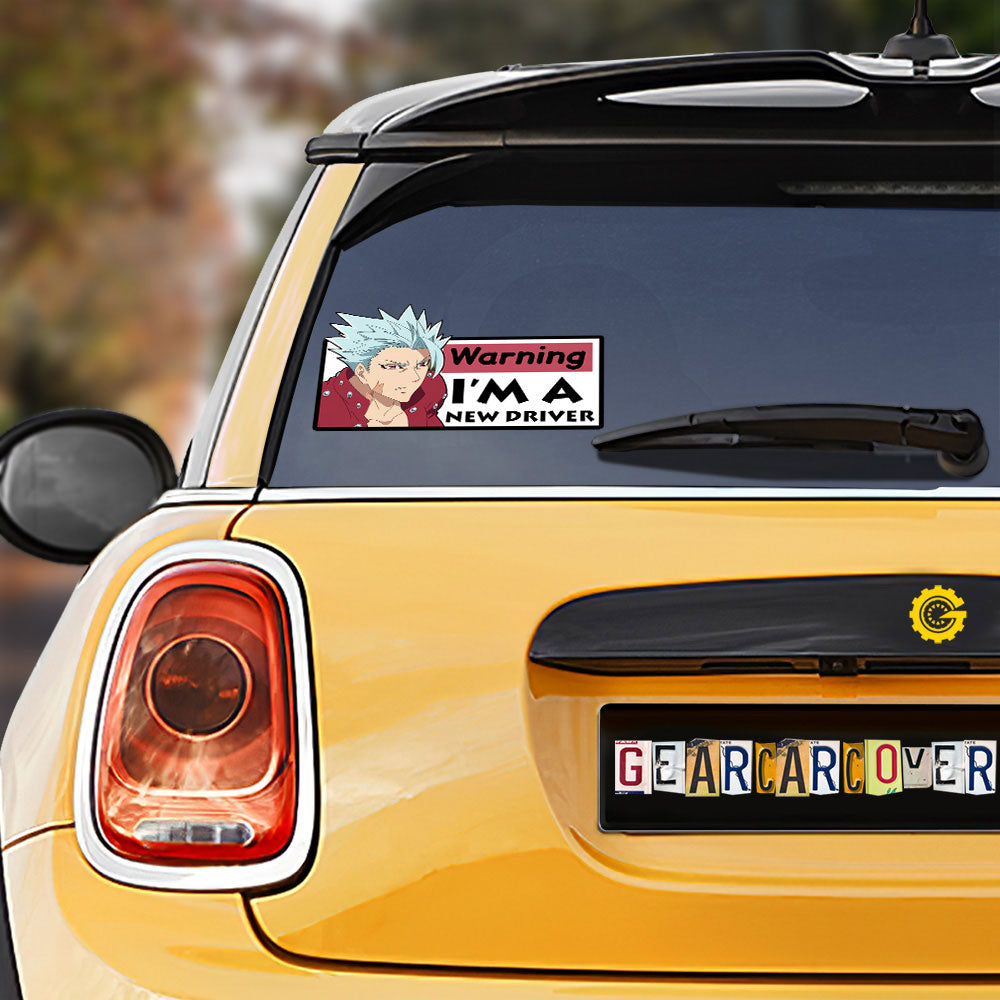 Ban Warning New Driver Car Sticker Custom Car Accessories - Gearcarcover - 1