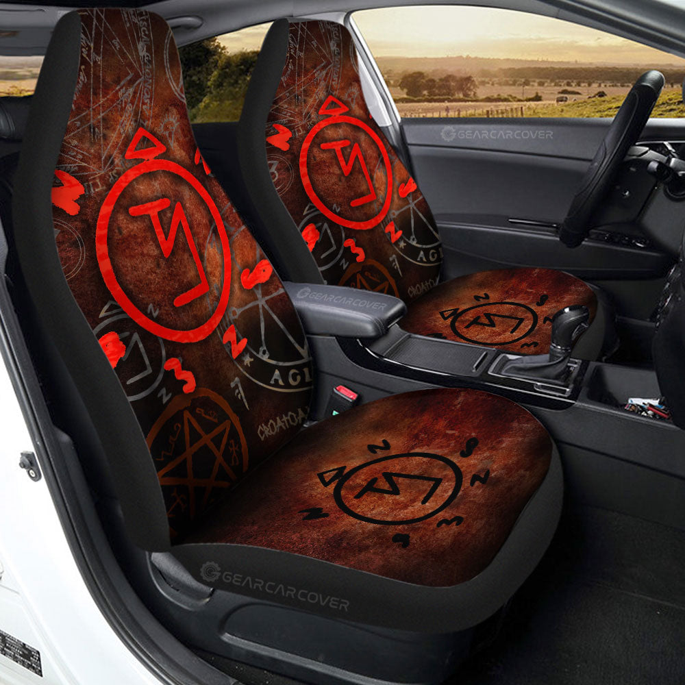 Banishing Sigils Car Seat Covers Custom Supernatural Car Accessories - Gearcarcover - 2