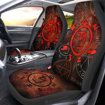 Banishing Sigils Car Seat Covers Custom Supernatural Car Accessories - Gearcarcover - 1