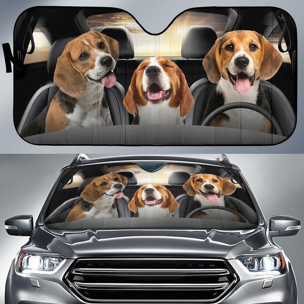 Beagle Car Sunshade Custom Dog Car Interior Accessories - Gearcarcover - 1