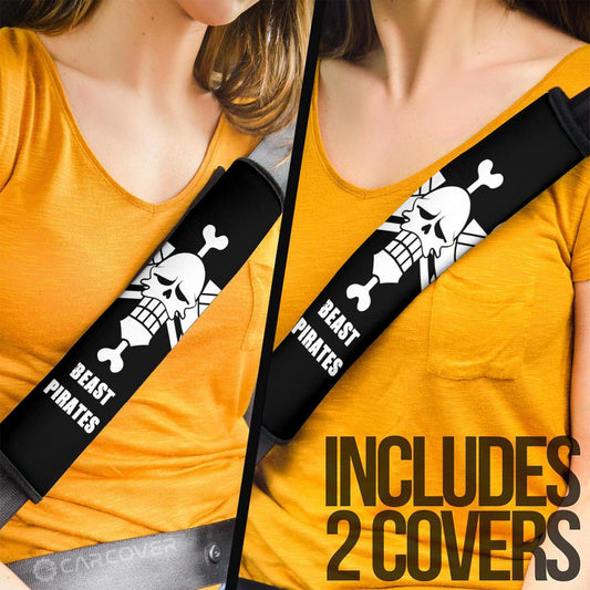 Beast Pirates Flag Seat Belt Covers Custom Car Accessories - Gearcarcover - 2
