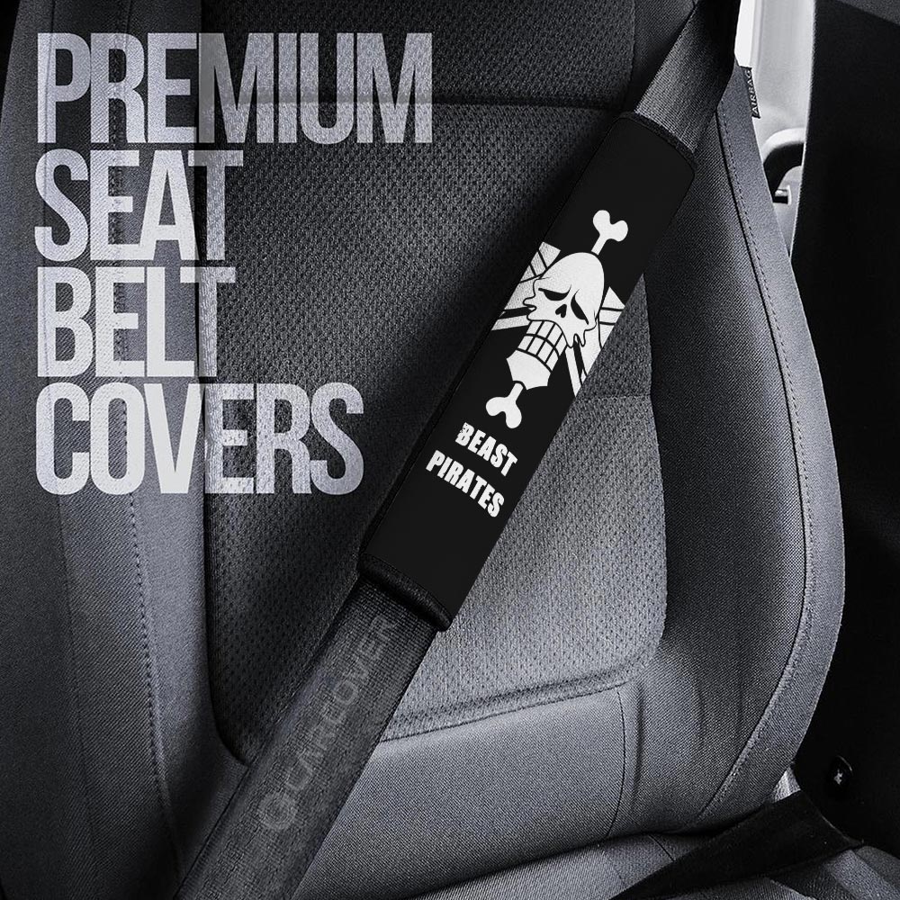 Beast Pirates Flag Seat Belt Covers Custom Car Accessories - Gearcarcover - 3