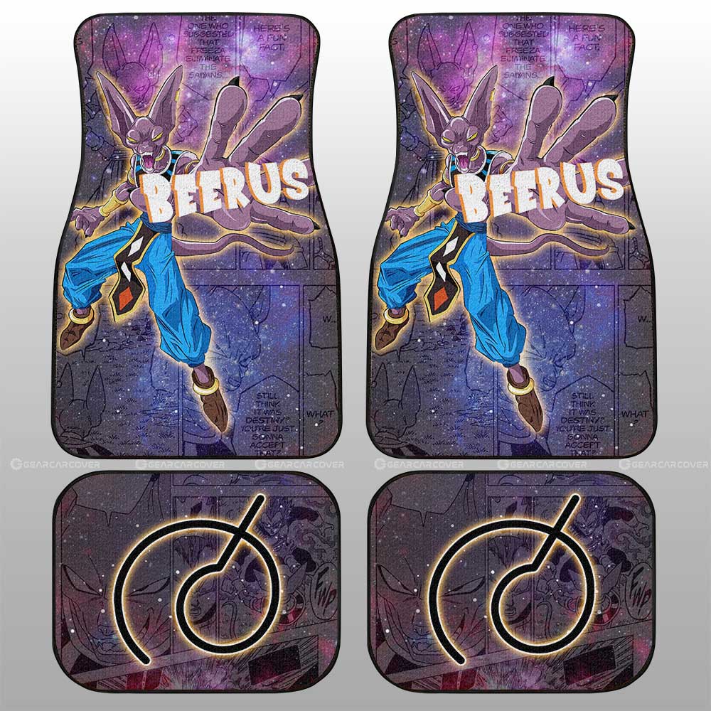 Beerus Car Floor Mats Custom Car Accessories Manga Galaxy Style - Gearcarcover - 2