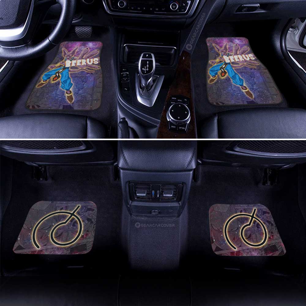 Beerus Car Floor Mats Custom Car Accessories Manga Galaxy Style - Gearcarcover - 3