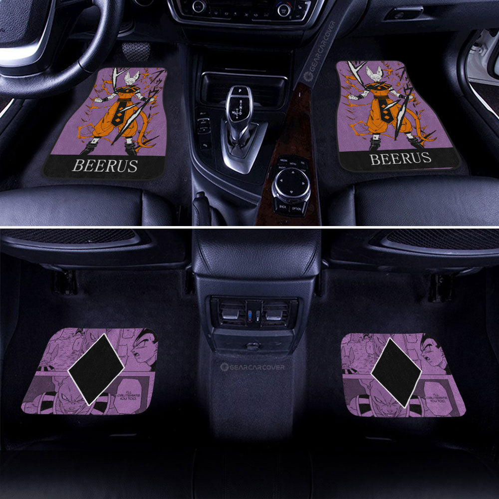 Beerus Car Floor Mats Custom Manga Color Style - Gearcarcover - 3