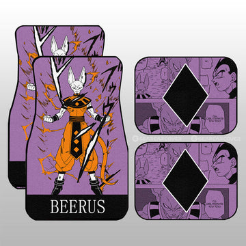 Beerus Car Floor Mats Custom Manga Color Style - Gearcarcover - 1