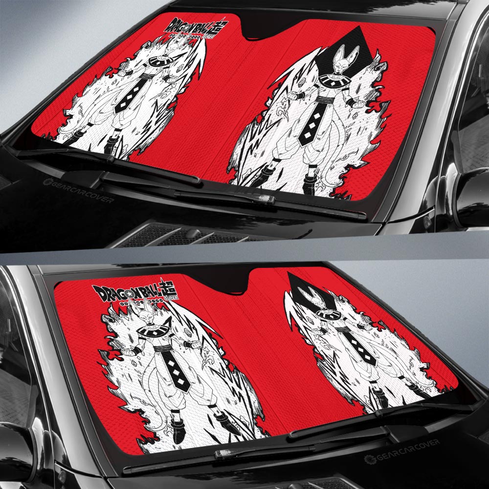 Beerus Car Sunshade Custom Car Accessories Manga Style For Fans - Gearcarcover - 2