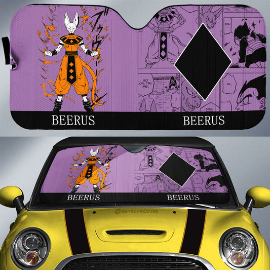 Beerus Car Sunshade Custom Manga Color Style - Gearcarcover - 1