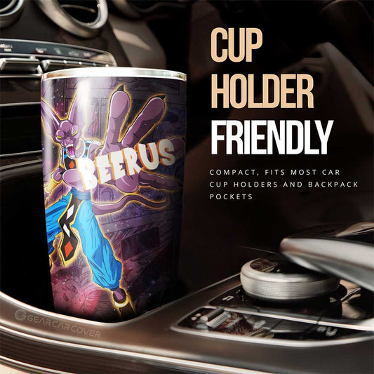 Beerus Tumbler Cup Custom Car Accessories Manga Galaxy Style - Gearcarcover - 2