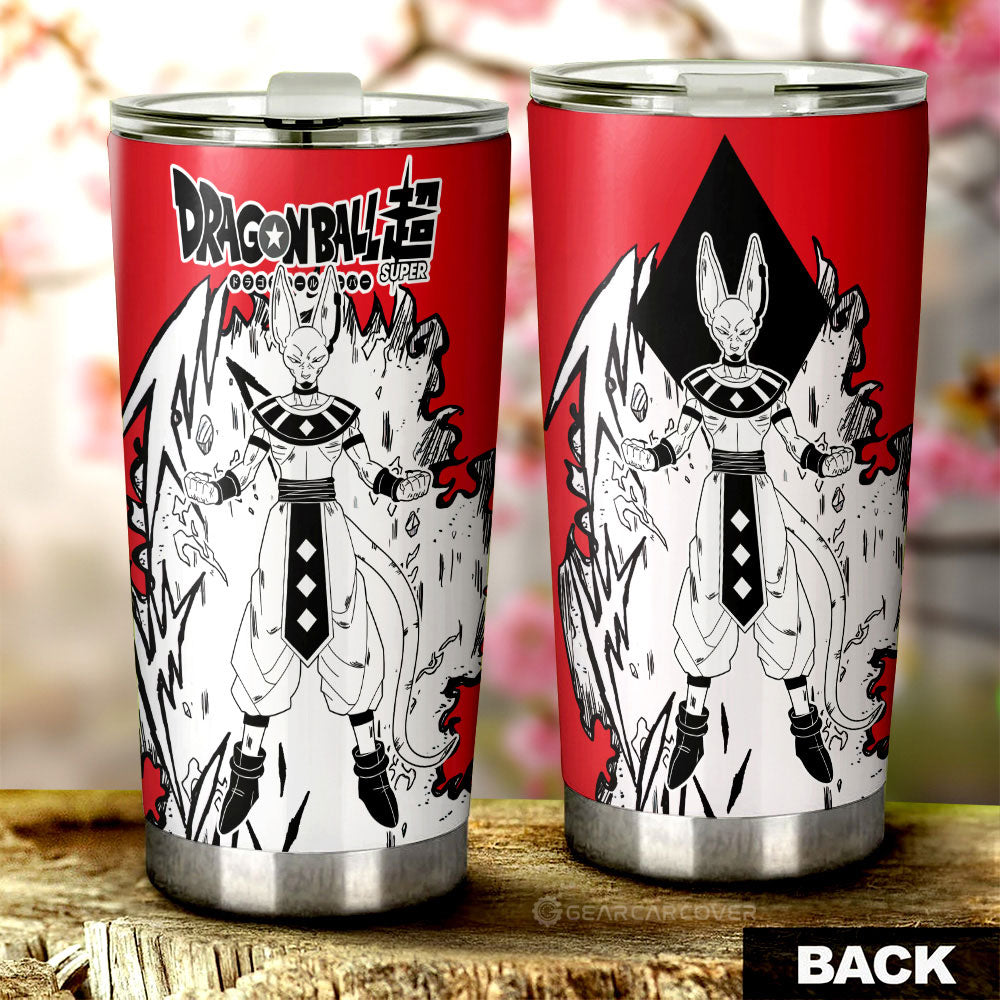 Beerus Tumbler Cup Custom Car Accessories Manga Style For Fans - Gearcarcover - 3