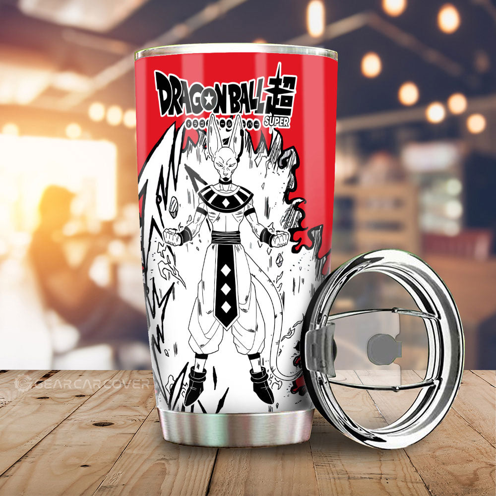 Beerus Tumbler Cup Custom Car Accessories Manga Style For Fans - Gearcarcover - 1