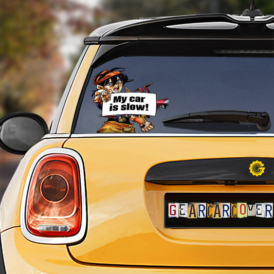 Bizarre Adventure Narancia Ghirga Car Sticker Custom My Car Is Slow Funny - Gearcarcover - 1