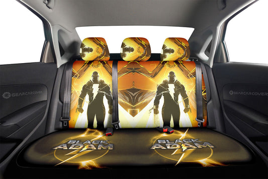 Black Adam Car Back Seat Covers Custom Car Accessories For Fans - Gearcarcover - 2