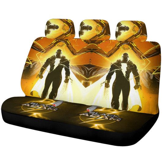 Black Adam Car Back Seat Covers Custom Car Accessories For Fans - Gearcarcover - 1