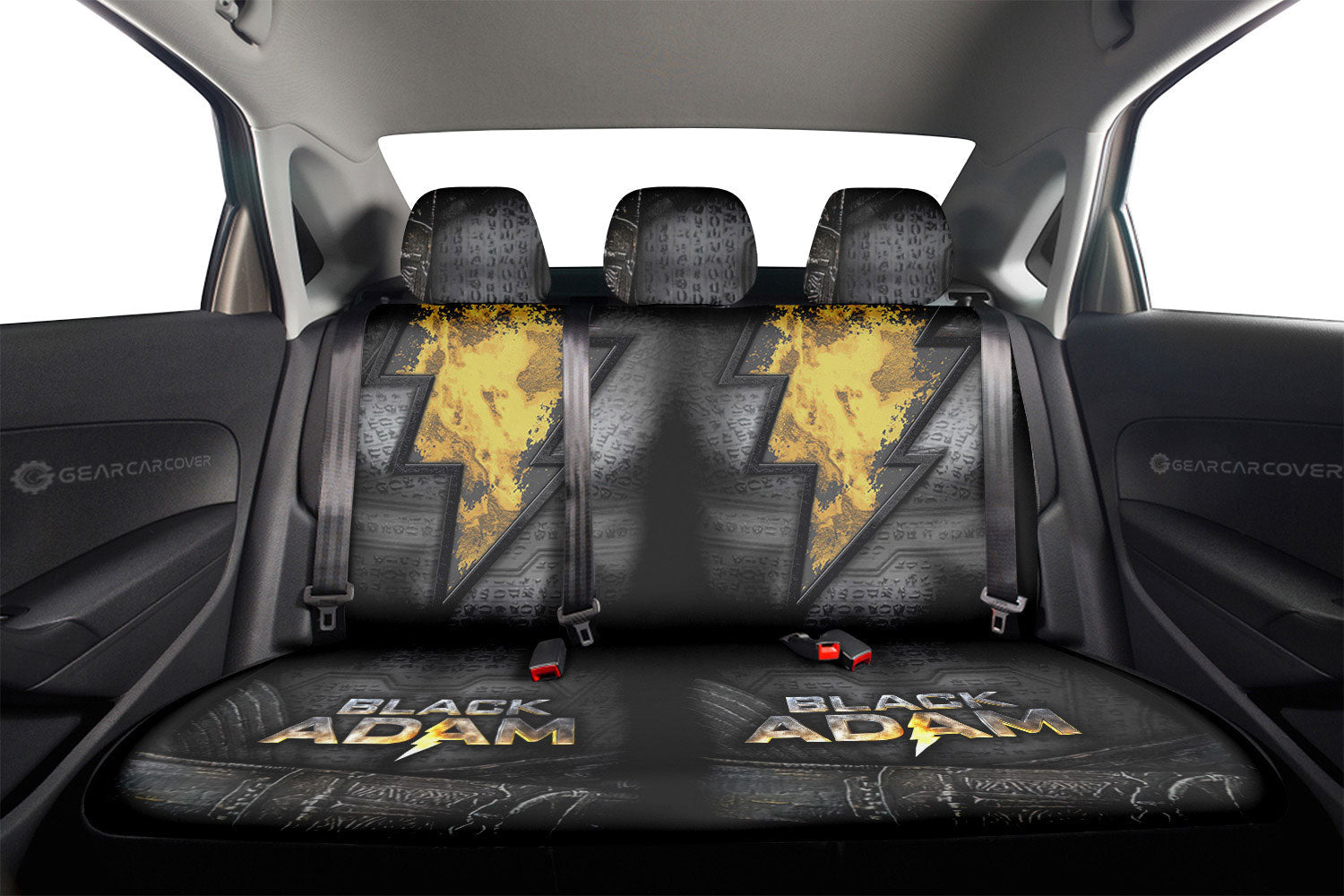Black Adam Car Back Seat Covers Custom Car Accessories - Gearcarcover - 2