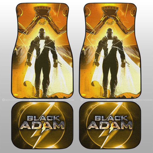 Black Adam Car Floor Mats Custom Car Accessories For Fans - Gearcarcover - 1