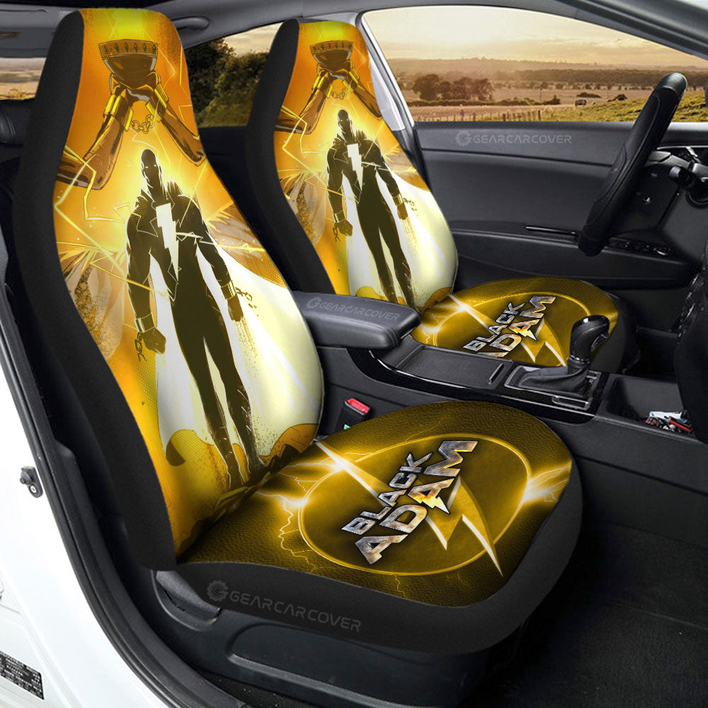 Black Adam Car Seat Covers Custom Car Accessories For Fans - Gearcarcover - 2