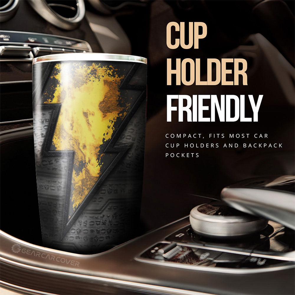 Black Adam Tumbler Cup Custom Black Adam Car Interior Accessories - Gearcarcover - 3
