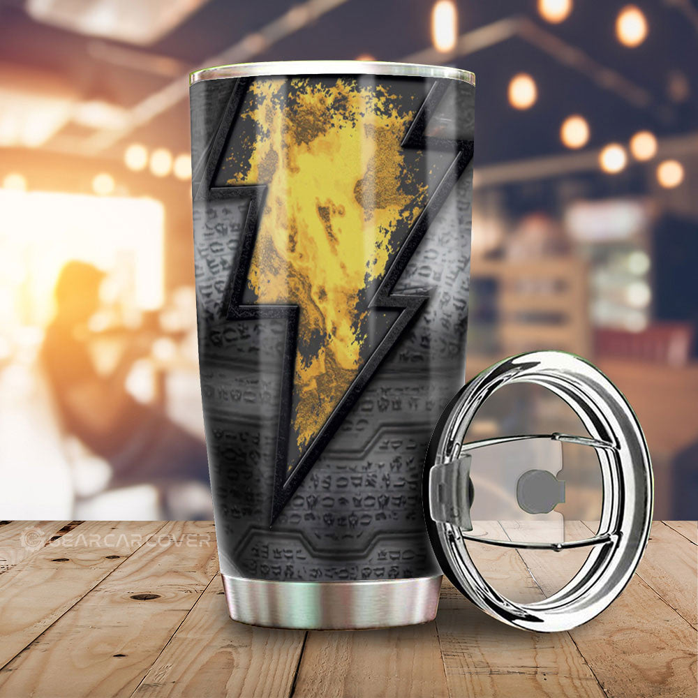 Black Adam Tumbler Cup Custom Black Adam Car Interior Accessories - Gearcarcover - 1