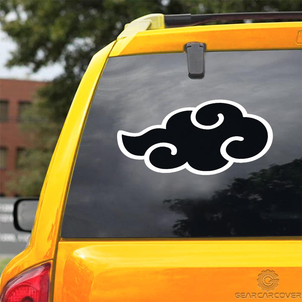 Black Akatsuki Cloud Car Sticker Custom Anime Car Accessories - Gearcarcover - 3