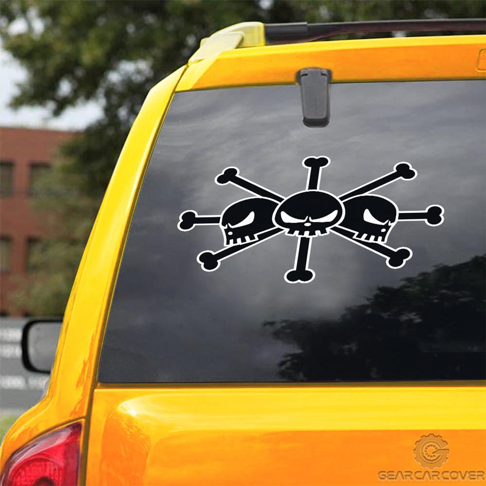 Black Blackbeard Flag Car Sticker Custom Car Accessories - Gearcarcover - 3