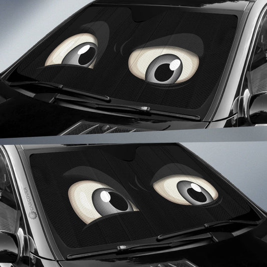 Black Challenging Car Eyes Sun Shade Custom Funny Car Accessories - Gearcarcover - 2