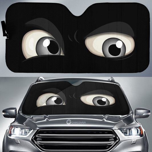 Black Challenging Car Eyes Sun Shade Custom Funny Car Accessories - Gearcarcover - 1