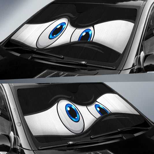 Black Curious Car Eyes Sun Shade Custom Car Accessories Funny Gifts - Gearcarcover - 2