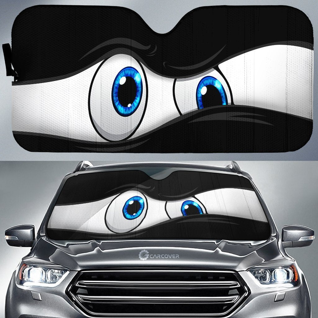 Black Curious Car Eyes Sun Shade Custom Car Accessories Funny Gifts - Gearcarcover - 1