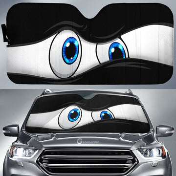 Black Curious Car Eyes Sun Shade Custom Car Accessories Funny Gifts - Gearcarcover - 1